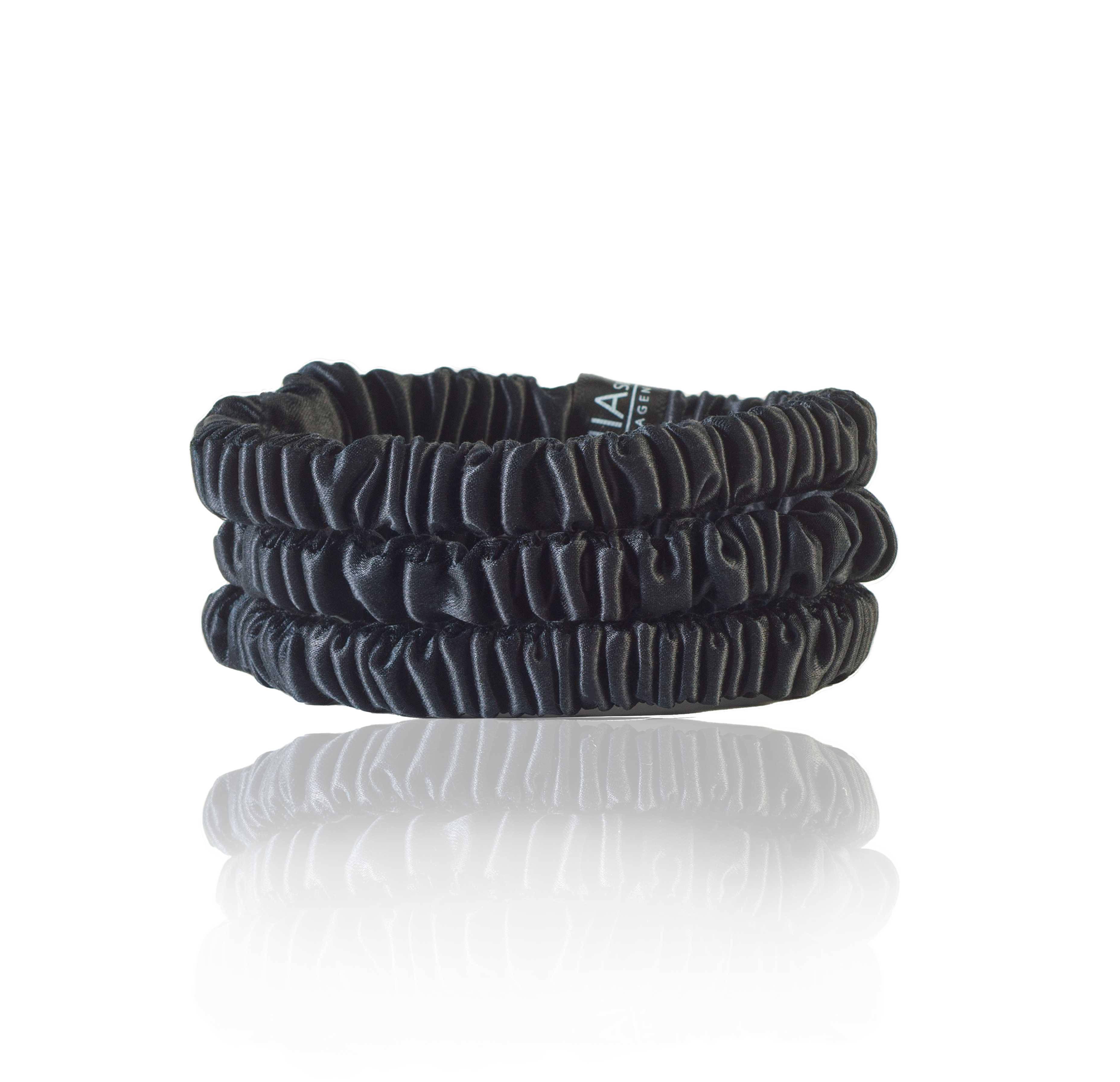 Silke Scrunchies | Sort | 3 STK. - Dania-silk